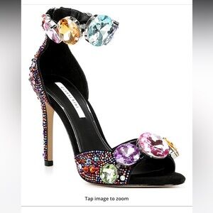 Gianni Bini Black Crystal Embellished Heels